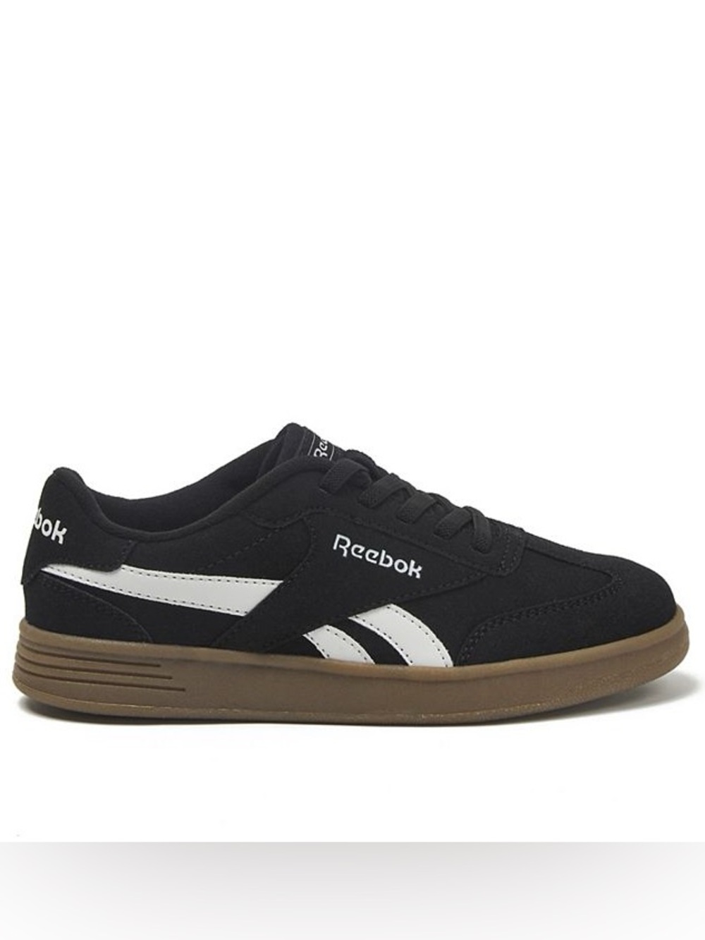 Reebok Court Flex Little Kids Black and White Classic Sneakers Size 12C